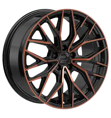 Aktuell 2DRV WH37 Schwarz Kupfer hochglanzpoliert 8x18 ET40 5x108 CB72.6