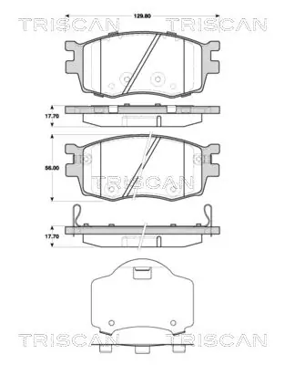 Garantierte Lieferung TRISCAN Bremsbelagsatz, Scheibenbremse (8110 43031) KFZ-7099195