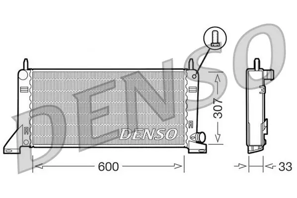 DENSO Kühler, Motorkühlung (DRM10020) KFZ-7099364 Heißes Angebot
