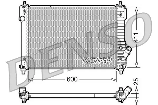DENSO Kühler, Motorkühlung (DRM15004) KFZ-7099378 Echt