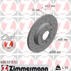 ZIMMERMANN Bremsscheibe (600.3213.52) KFZ-7100497 Versand Am Gleichen Tag