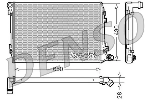 DENSO Kühler, Motorkühlung (DRM32037) KFZ-7103233 Solange Der Vorrat Reicht