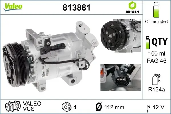VALEO Kompressor, Klimaanlage (813881) KFZ-7104451 Günstig