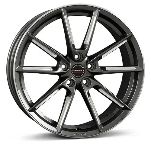 Super-Preis BORBET DESIGN LX graphite spoke rim polished 8.5Jx19 5x112 ET40