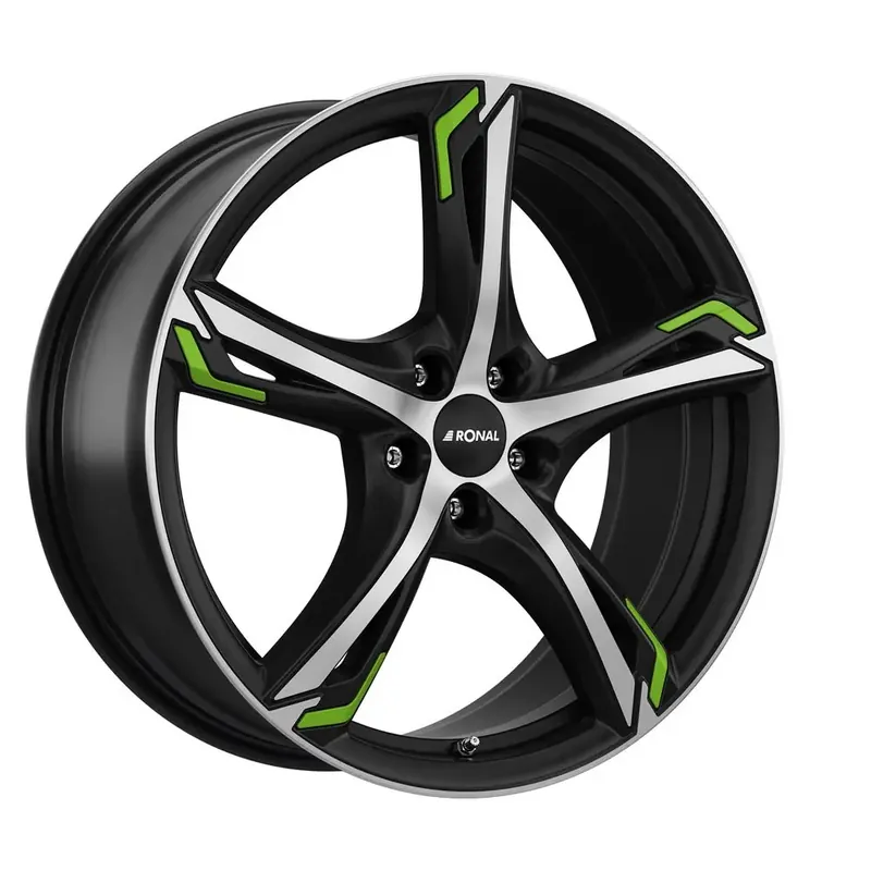 RONAL RONAL R62 GREEN jetblack-matt-frontkopiert 8.0Jx19 5x112 ET25 Direkt Vom Hersteller