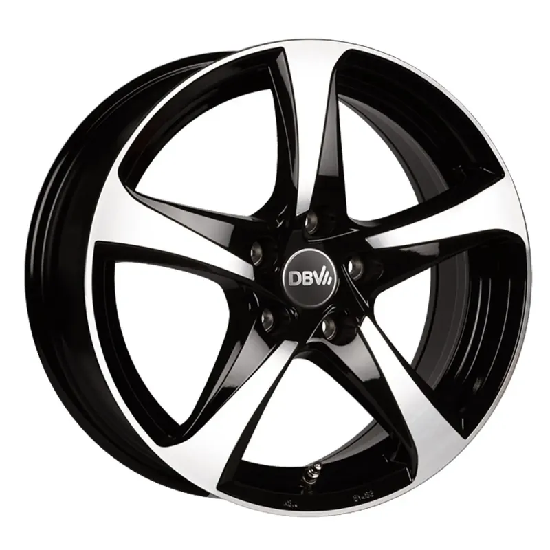 Super-Preis DBV 5SP 001 schwarz glänzend frontpoliert 7.5Jx17 5x114.3 ET45