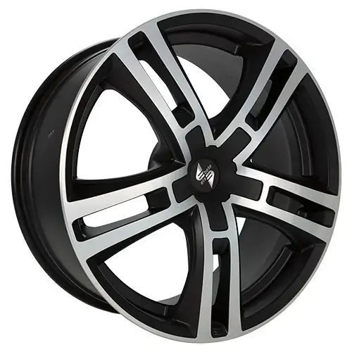 ETABETA URIEL schwarzmatt poliert mit Edelstahlkappe 11.0Jx23 5x112 ET45 Preiswert