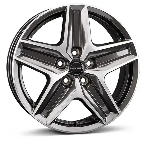 Letzte Chance BORBET DESIGN CWZ mistral anthracite polished glossy 7.5Jx18 5x120 ET43