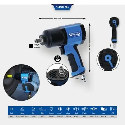 KS TOOLS Schlagschrauber (Druckluft) (BT160100) KFZ-7049388 Schneller Versand