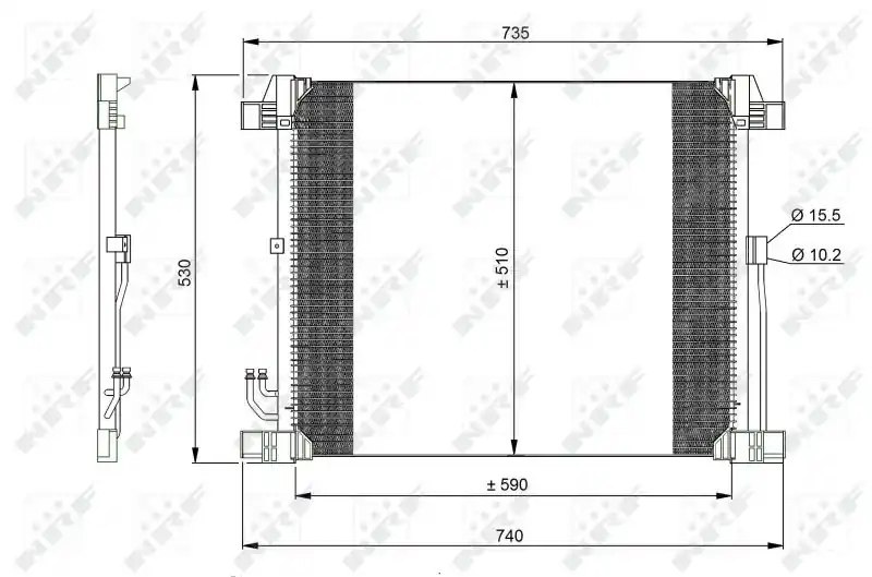 Neue Ware NRF Kondensator, Klimaanlage (350099) KFZ-6904534