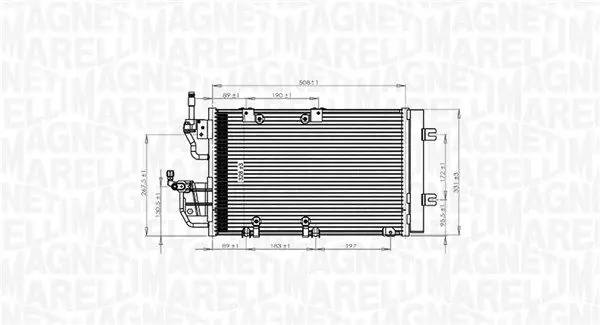 MAGNETI MARELLI Kondensator, Klimaanlage (350203771000) KFZ-6904857 Preis Gesenkt