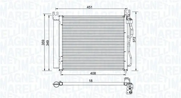 MAGNETI MARELLI Kondensator, Klimaanlage (350203952000) KFZ-6904864 Billig