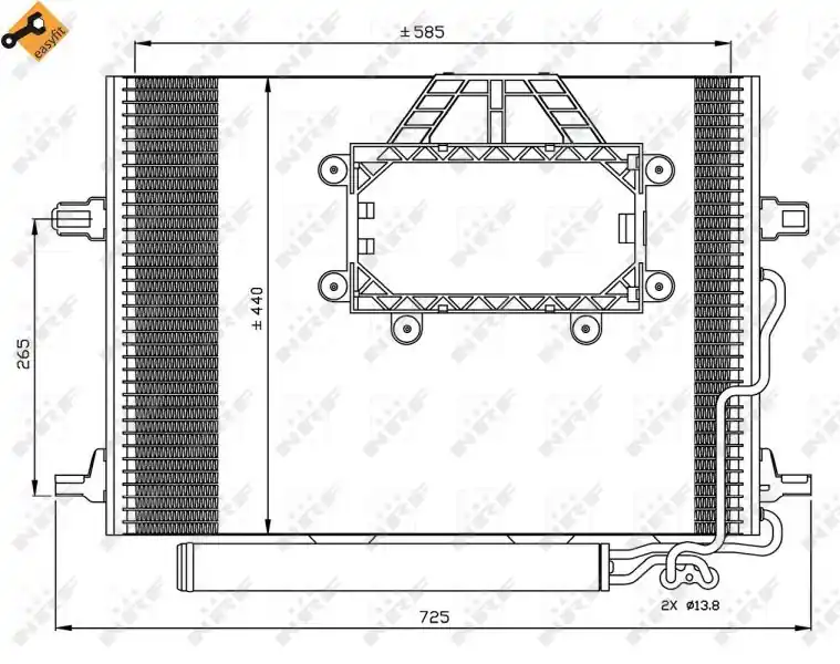 NRF Kondensator, Klimaanlage (350211) KFZ-6904885 Neu