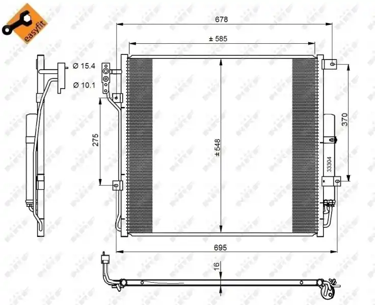 NRF Kondensator, Klimaanlage (350220) KFZ-6904892 Wochenendangebot
