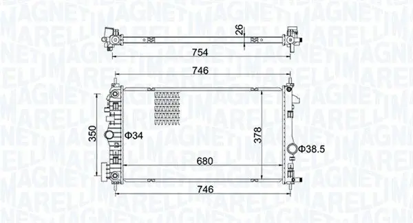 Preisknaller MAGNETI MARELLI Kühler, Motorkühlung (350213152300) KFZ-6904905