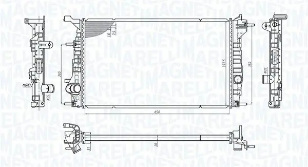 MAGNETI MARELLI Kühler, Motorkühlung (350213200600) KFZ-6904908 Preis Gesenkt