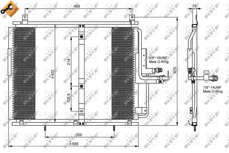NRF Kondensator, Klimaanlage (35244) KFZ-6905915 Top-Preis