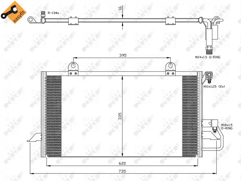 NRF Kondensator, Klimaanlage (35248) KFZ-6905918 Rabatt