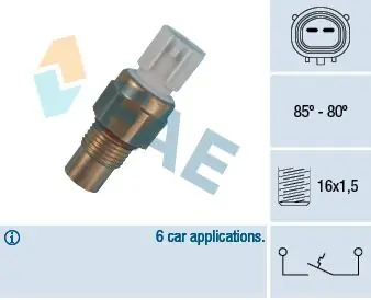 Neue Ware FAE Temperaturschalter, Kühlerlüfter (36485) KFZ-6907226