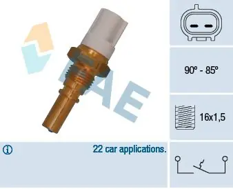 Neue Kollektion FAE Temperaturschalter, Kühlerlüfter (36545) KFZ-6907266