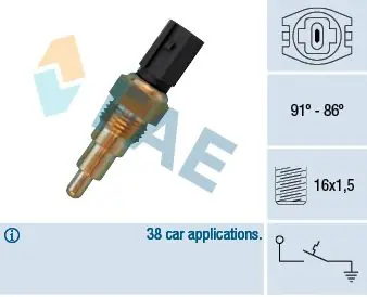 FAE Temperaturschalter, Kühlerlüfter (36670) KFZ-6907405 Aktuell