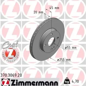 ZIMMERMANN Bremsscheibe (370.3069.20) KFZ-6907671 Preis Gesenkt
