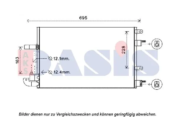 AKS DASIS Kondensator, Klimaanlage (372009N) KFZ-6907933 Billig