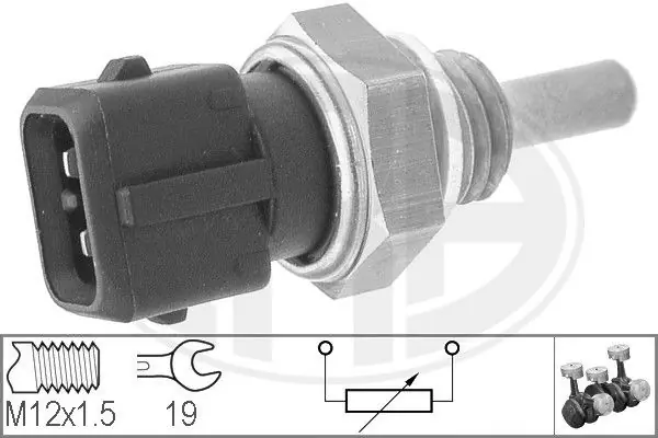 Rabatt ERA Sensor, Kühlmitteltemperatur (330124) KFZ-6949260
