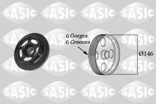 Neue Ware SASIC Riemenscheibe, Kurbelwelle (2156059) KFZ-6864880