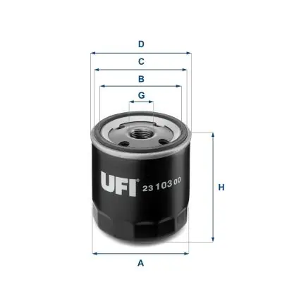 UFI Ölfilter (23.103.00) KFZ-6867999 Aktuell