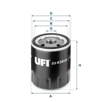 UFI Ölfilter (23.439.00) KFZ-6868133 Begrenztes Angebot