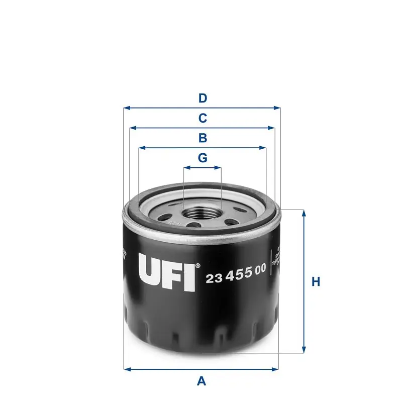 UFI Ölfilter (23.455.00) KFZ-6868142 Sonderangebot