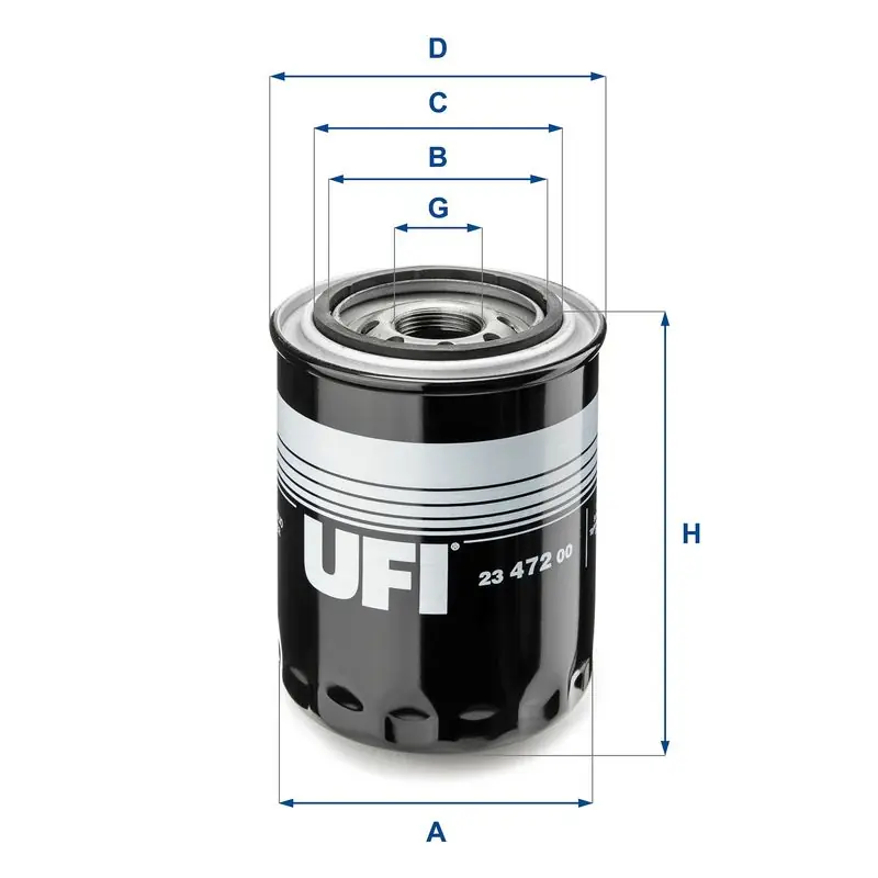 UFI Ölfilter (23.472.00) KFZ-6868152 Sale